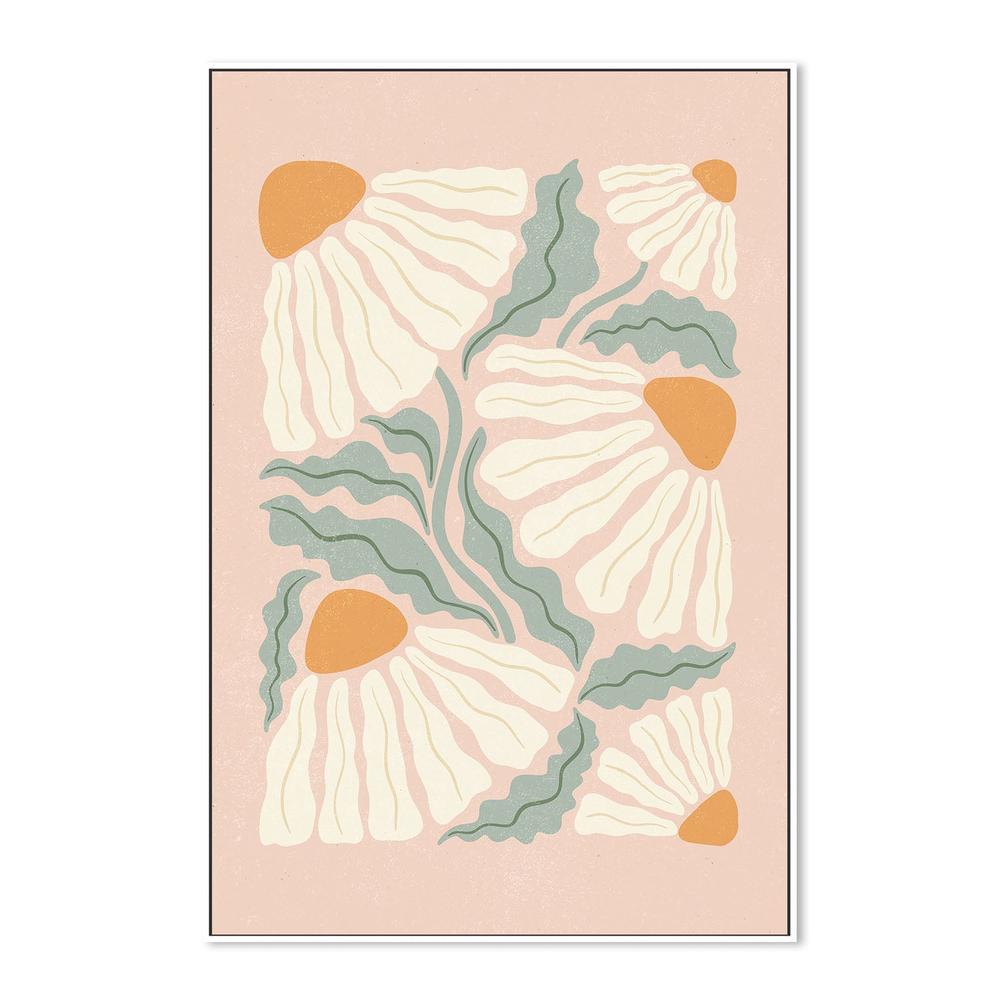 wall-art-print-canvas-poster-framed-Bohemian Daisy Pattern-5