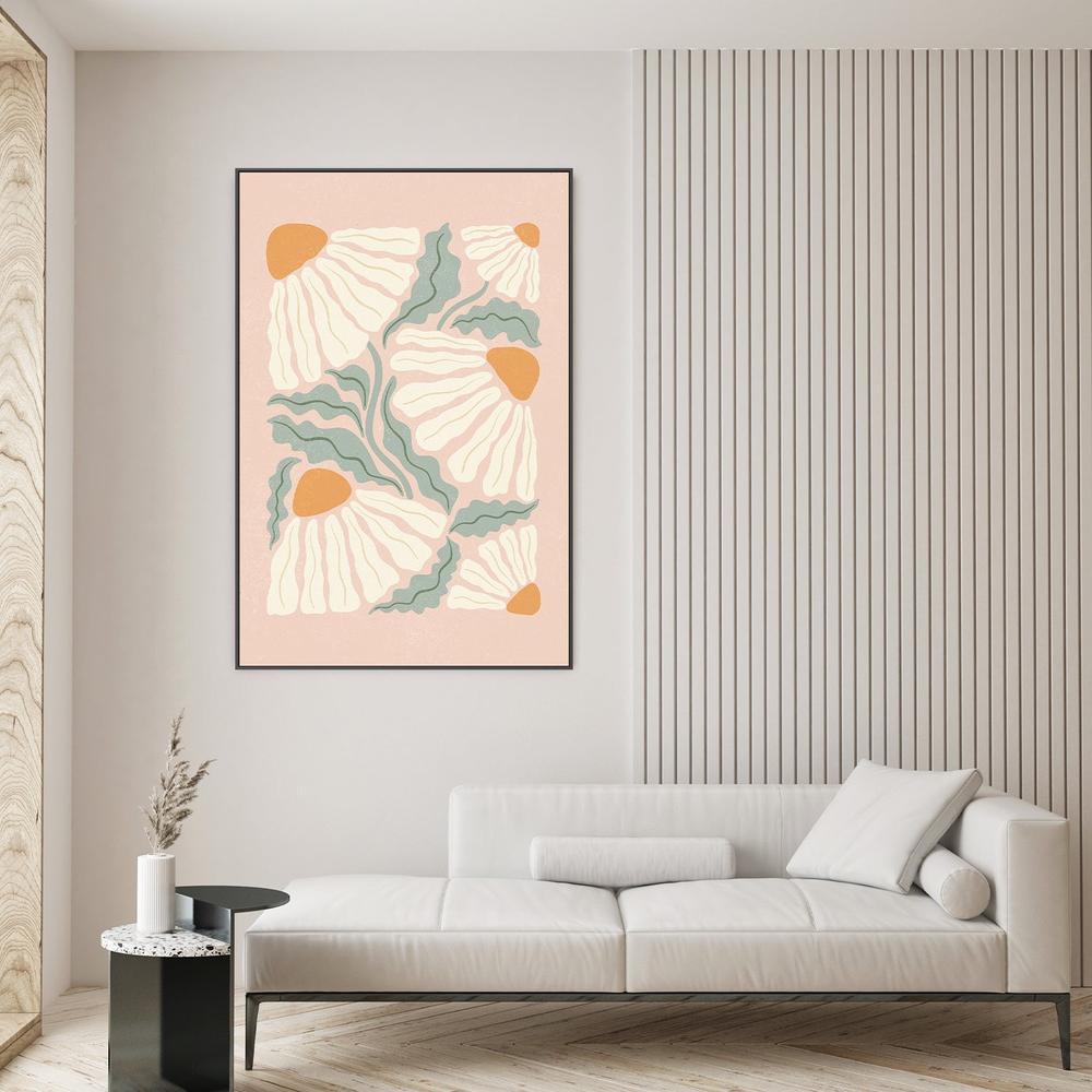 wall-art-print-canvas-poster-framed-Bohemian Daisy Pattern-9