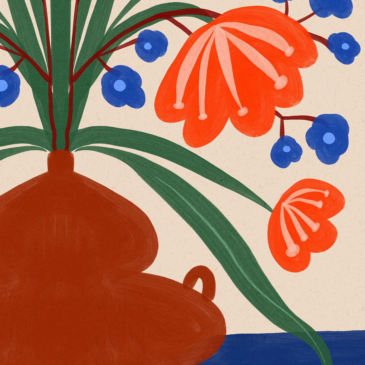 wall-art-print-canvas-poster-framed-Boho Folk Floral Illustration-11