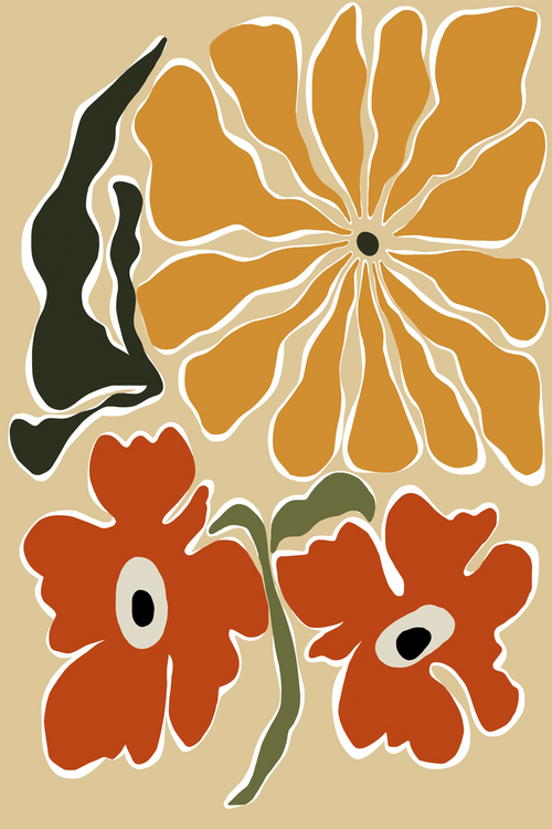 wall-art-print-canvas-poster-framed-Bold Garden From 70s , By Miho Art Studio , By Miho Art Studio-1