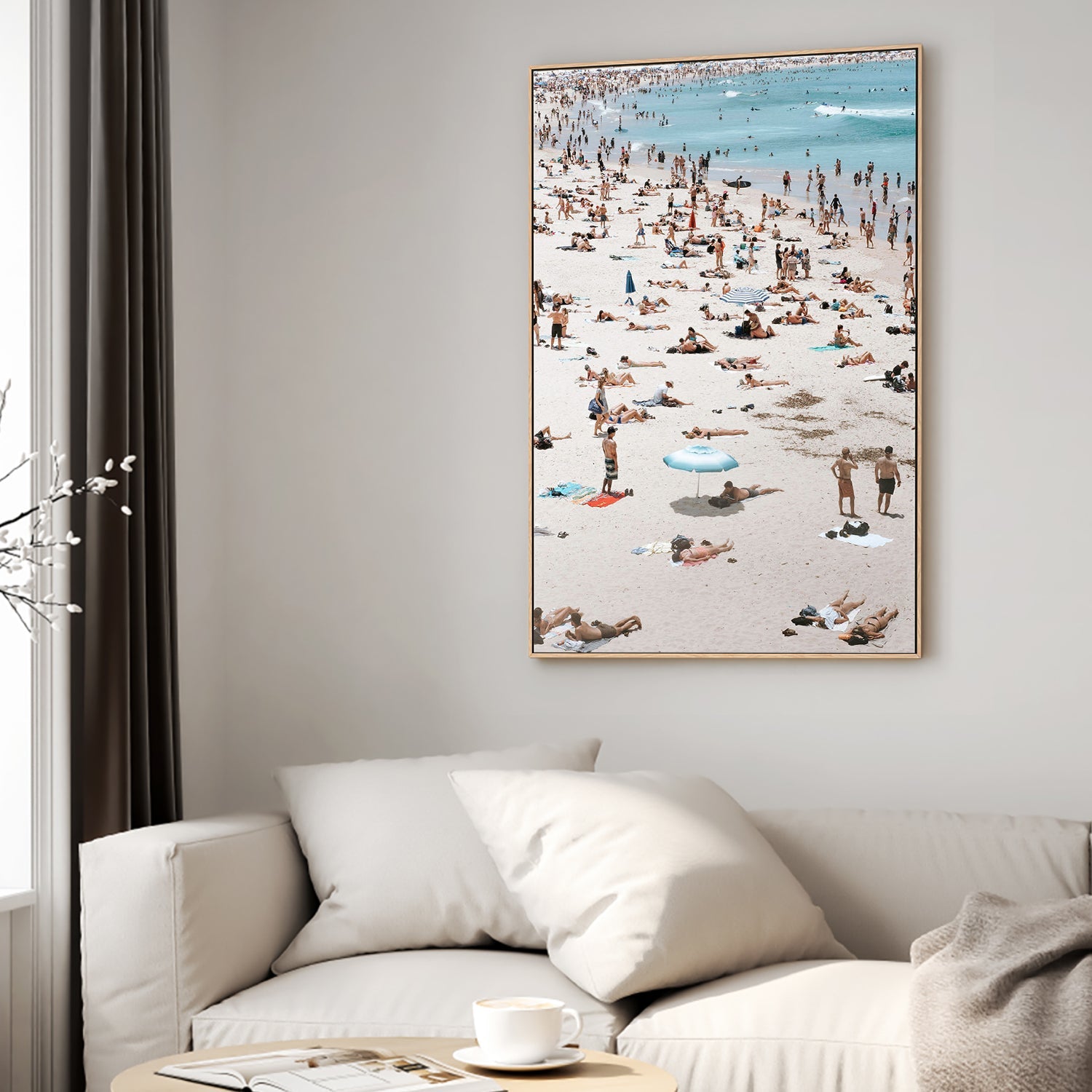 wall-art-print-canvas-poster-framed-Bondi Beach People , By Ilana Sallick-2