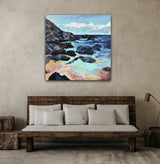 wall-art-print-canvas-poster-framed-Boomarang Beach, Original Hand-Painted Canvas By Meredith Howse , By Meredith Howse , By Meredith Howse-4