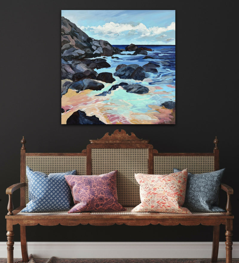 wall-art-print-canvas-poster-framed-Boomarang Beach, Original Hand-Painted Canvas By Meredith Howse , By Meredith Howse , By Meredith Howse-6
