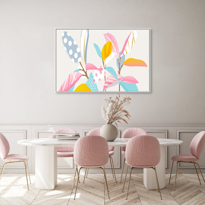 wall-art-print-canvas-poster-framed-Botanical Circus, Pastel Version-GIOIA-WALL-ART