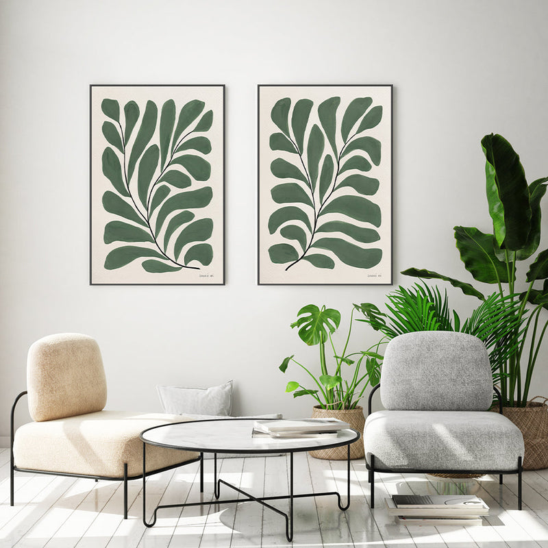 wall-art-print-canvas-poster-framed-Botanical Joy, Style A & B, Set Of 2 , By Danhui Nai-7