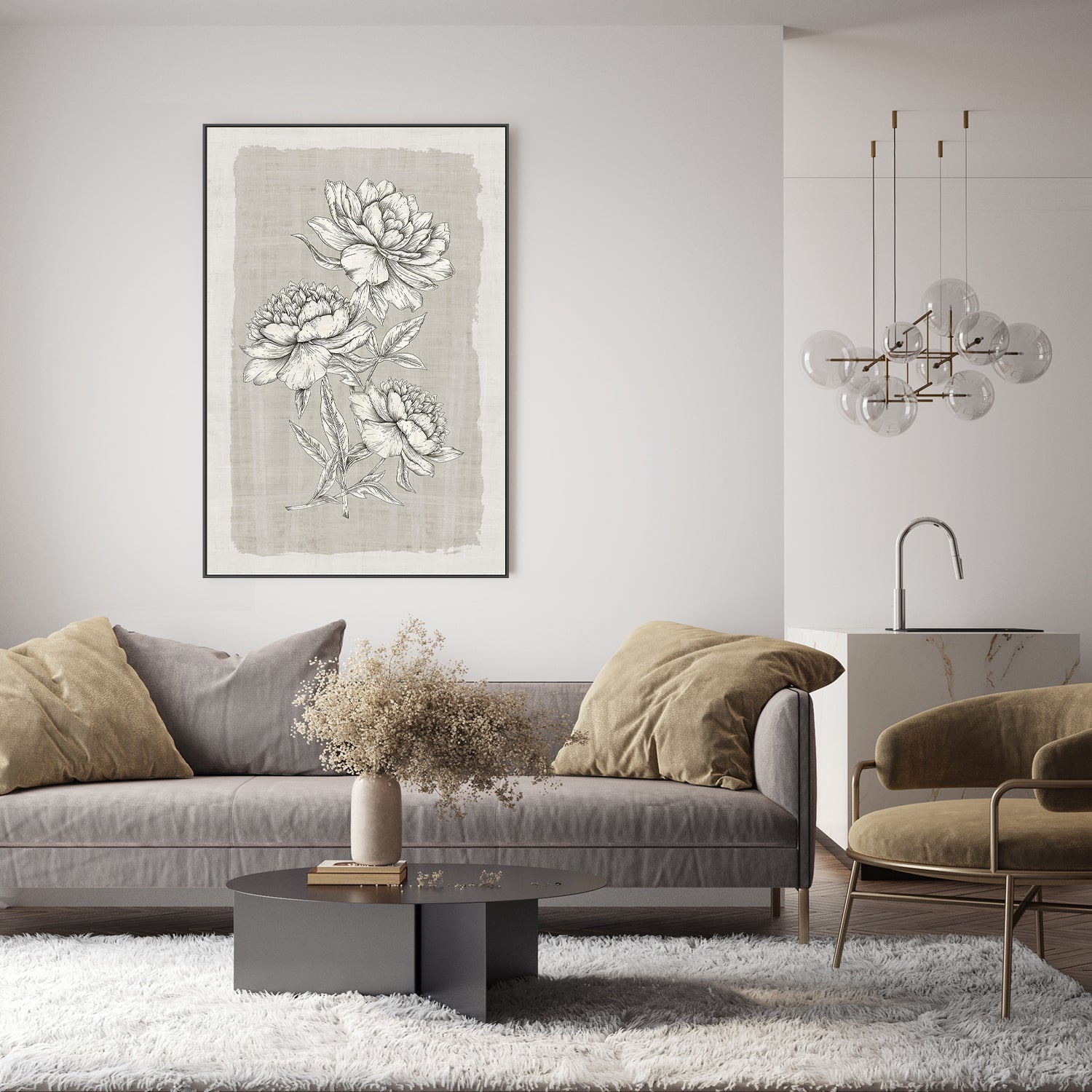 wall-art-print-canvas-poster-framed-Botanical Linen, Style B , By Eva Watts-7