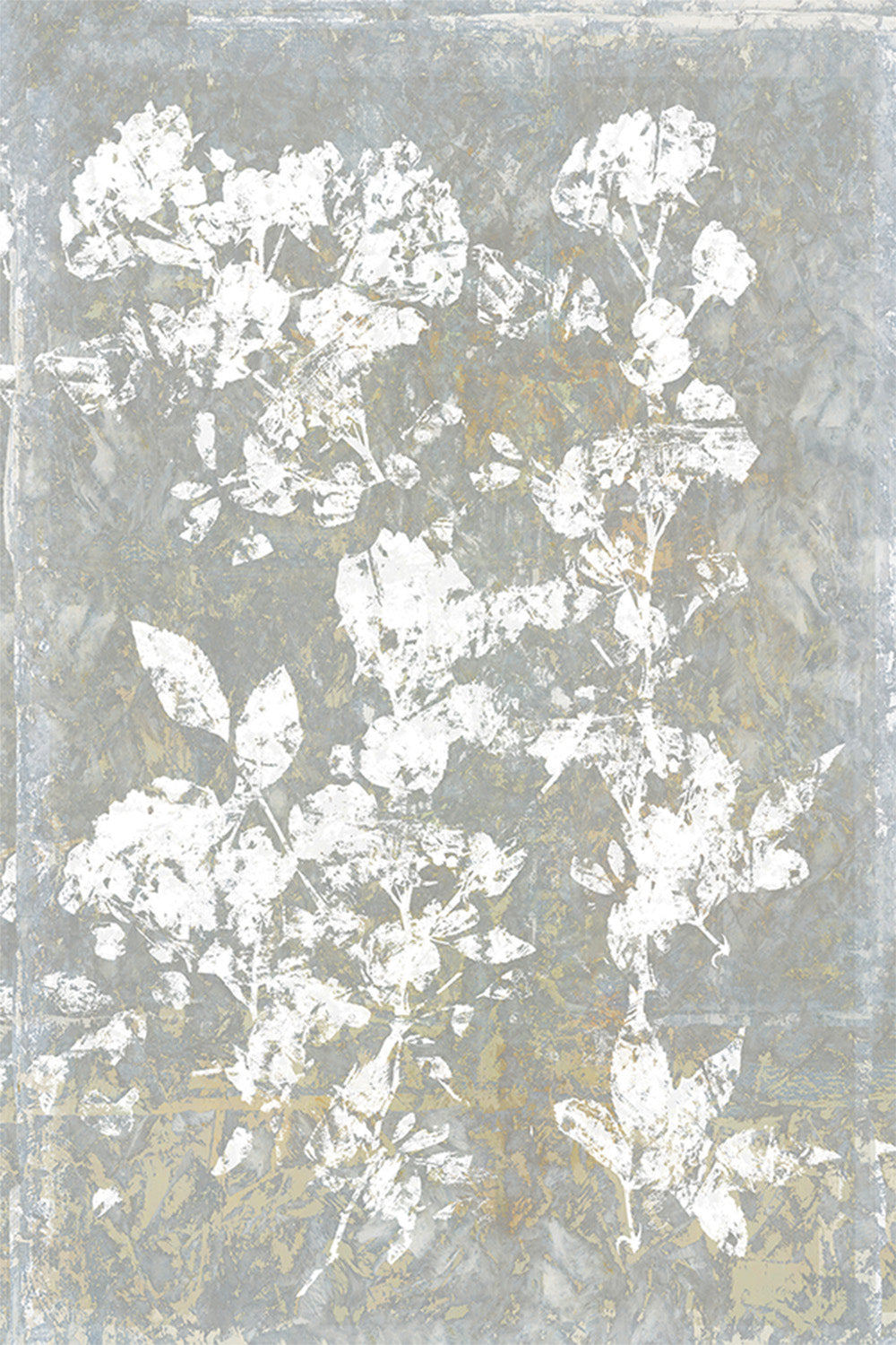 wall-art-print-canvas-poster-framed-Botanical White Textured Floral , Style A-1