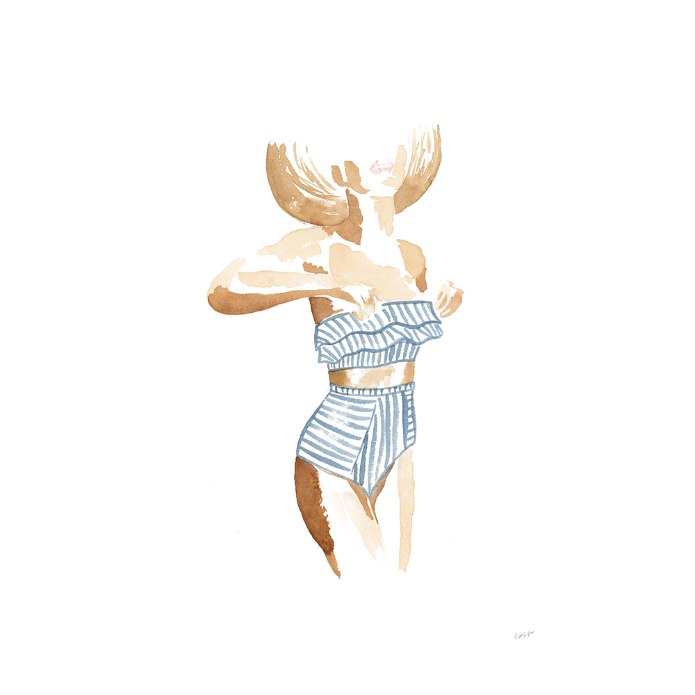 wall-art-print-canvas-poster-framed-Breezy Beach Babe, Set Of 2 , By Cass Deller-8