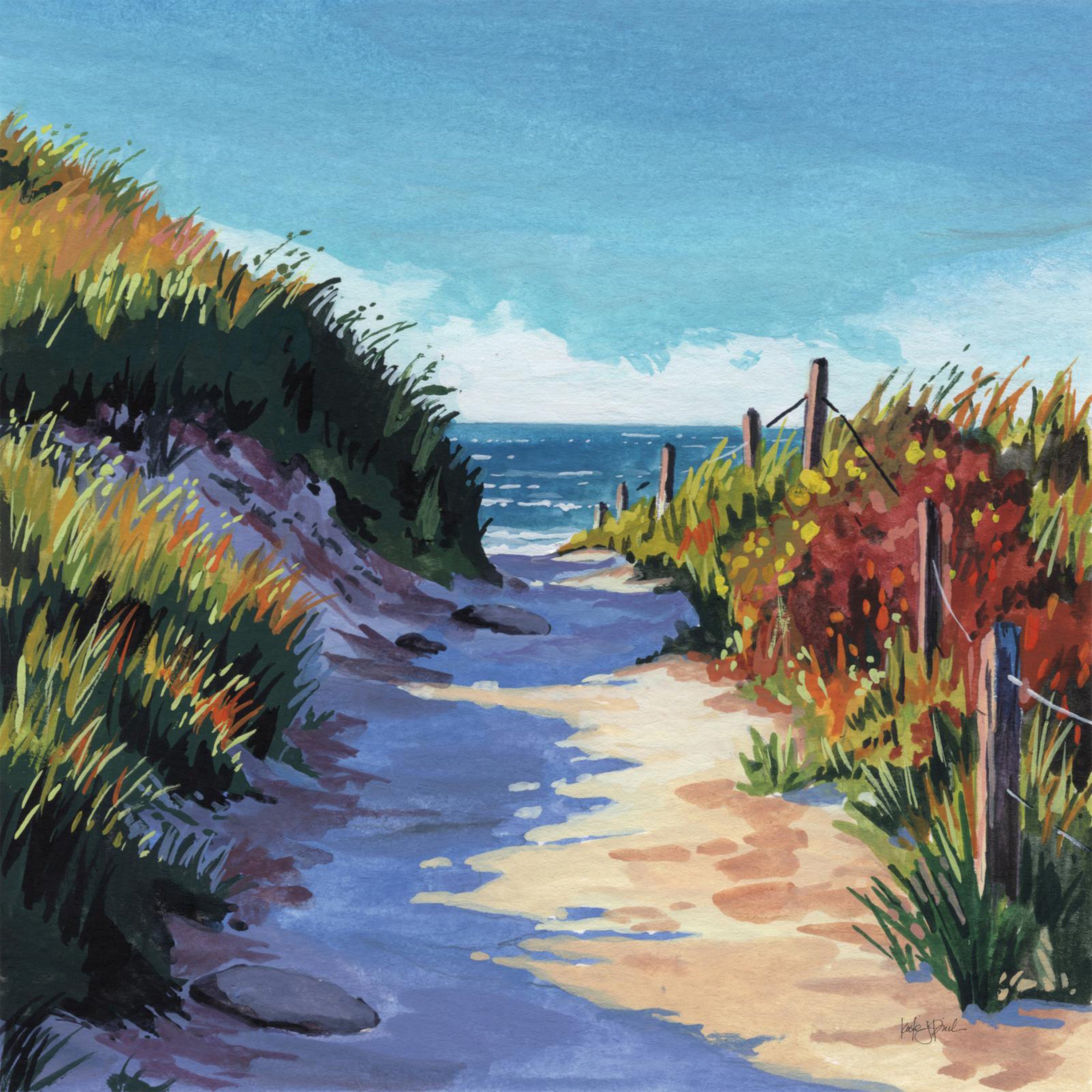 wall-art-print-canvas-poster-framed-Breezy Beach Pathway-1
