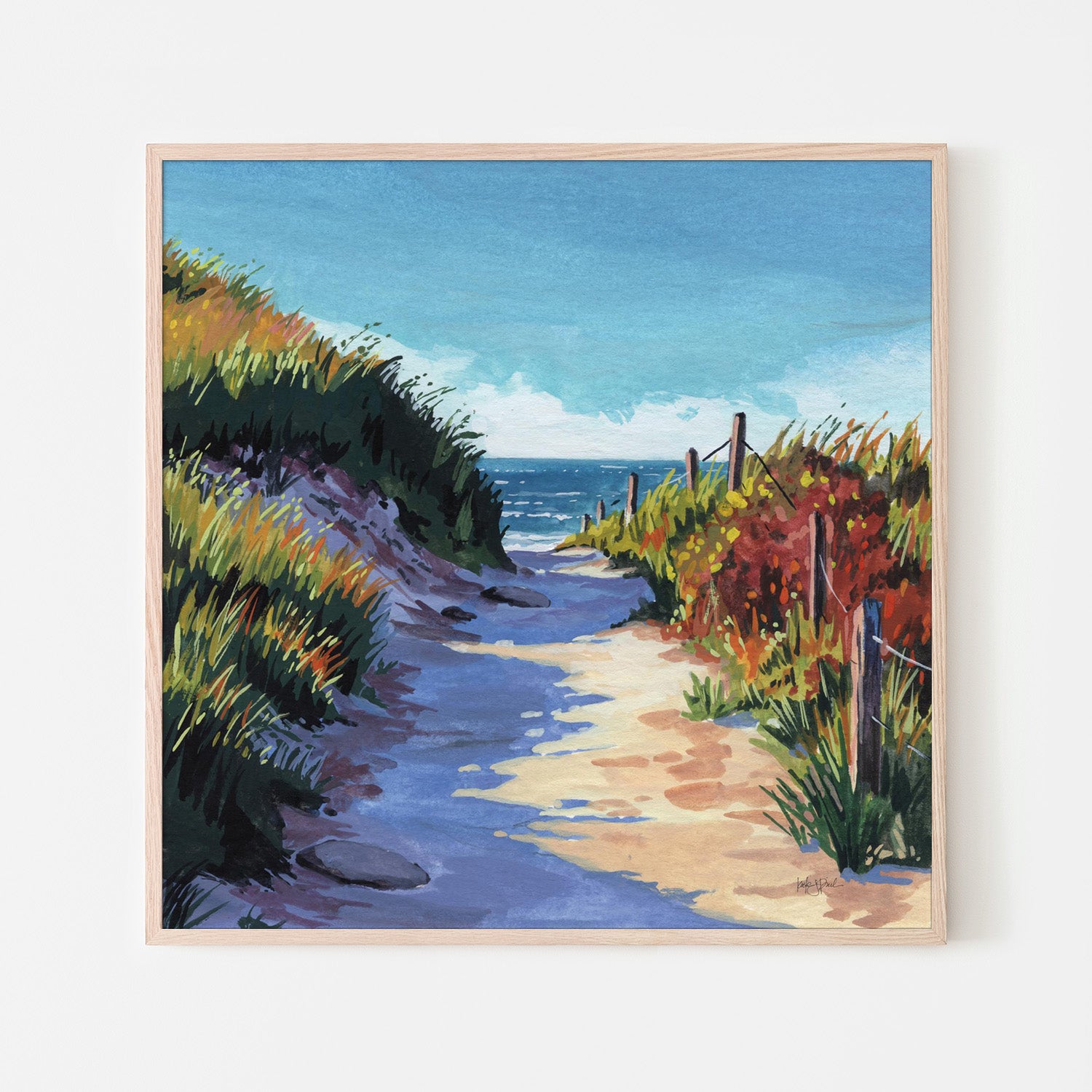 wall-art-print-canvas-poster-framed-Breezy Beach Pathway-6