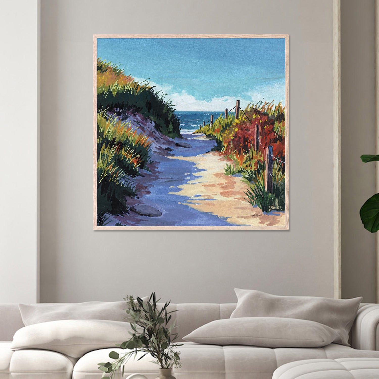 wall-art-print-canvas-poster-framed-Breezy Beach Pathway-7