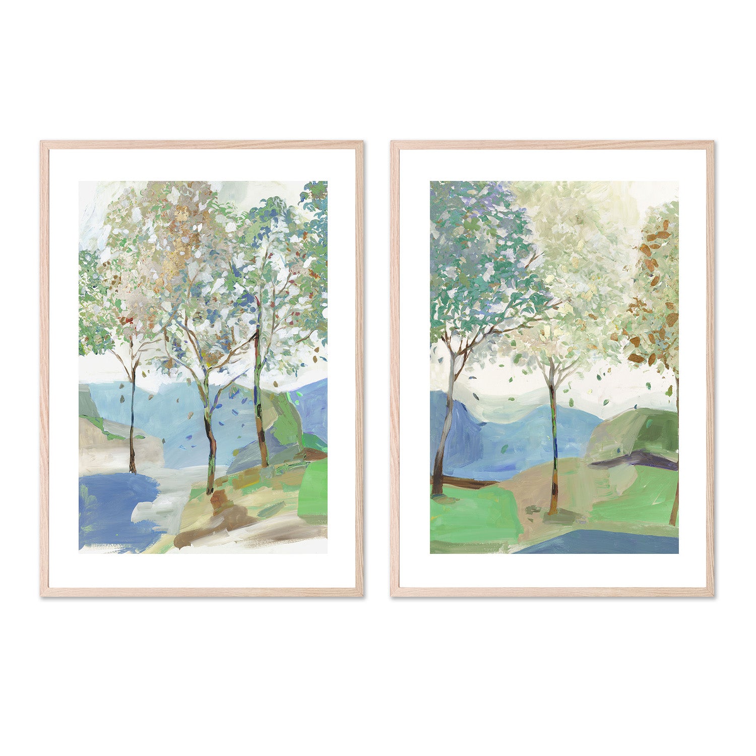 wall-art-print-canvas-poster-framed-Breezy Landscape, Style A & B, Set Of 2-6