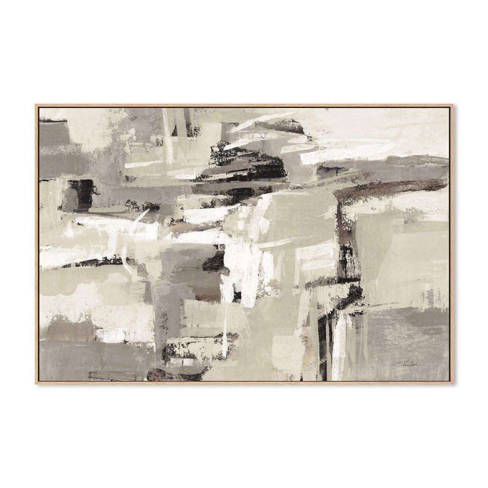 wall-art-print-canvas-poster-framed-Brick Wall Neutral-by-Silvia Vassileva-Gioia Wall Art