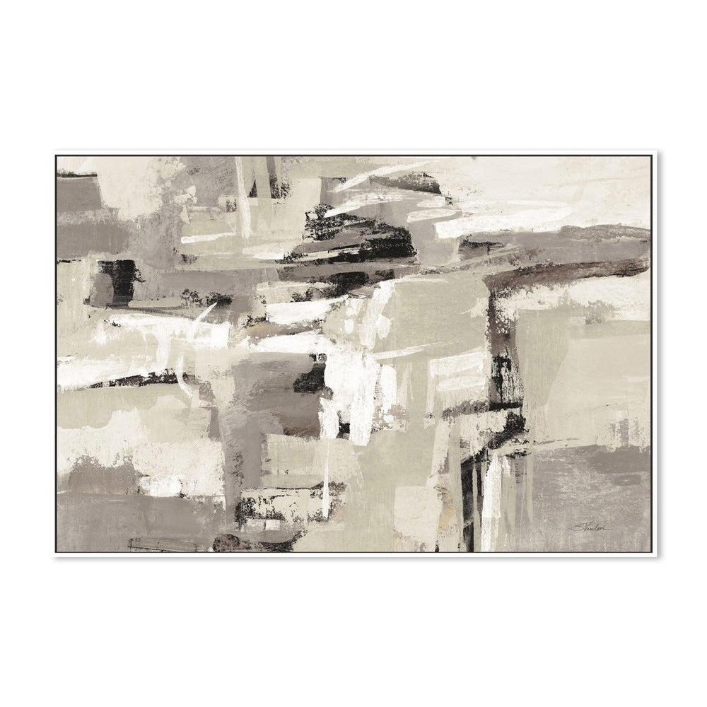 wall-art-print-canvas-poster-framed-Brick Wall Neutral-by-Silvia Vassileva-Gioia Wall Art