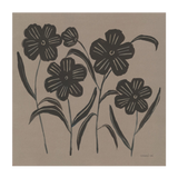 Brown Abstract Flowers, Style A , By Danhui Nai