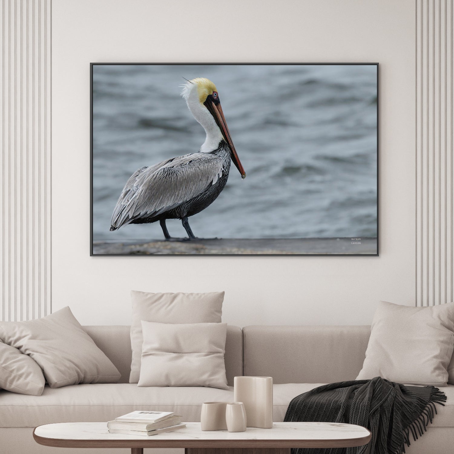 wall-art-print-canvas-poster-framed-Brown Pelican-2