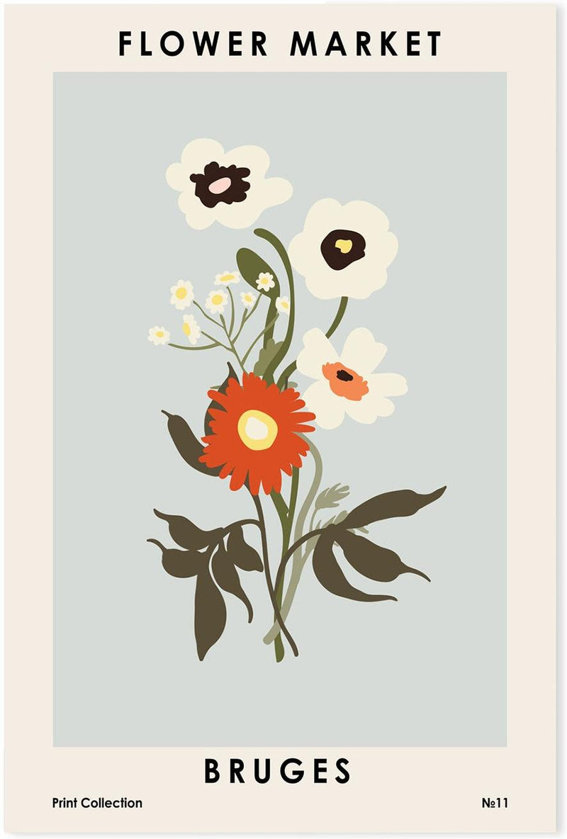 wall-art-print-canvas-poster-framed-Bruges Flower Market-GIOIA-WALL-ART