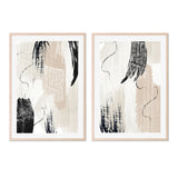 wall-art-print-canvas-poster-framed-Brush Strokes, Style A & B, Set Of 2 , By Sally Ann Moss-GIOIA-WALL-ART