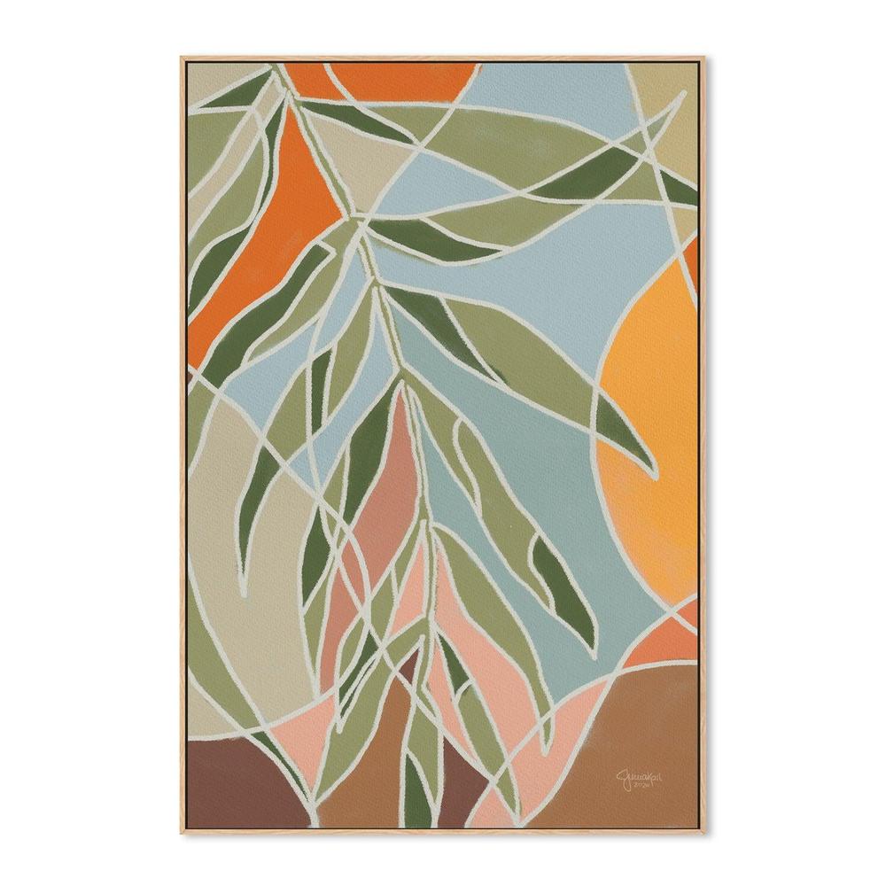 wall-art-print-canvas-poster-framed-Bungalow Palm-by-Junia Kall-Gioia Wall Art