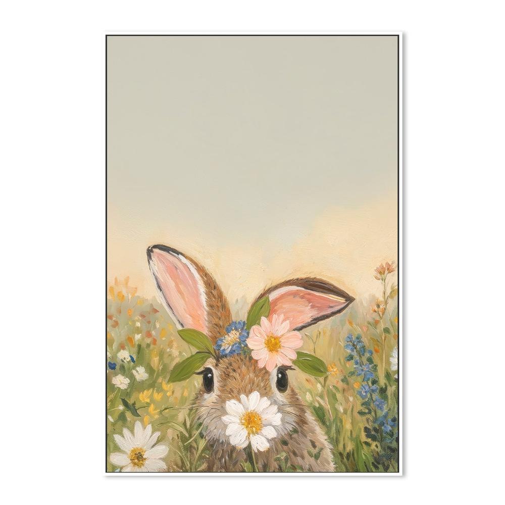 wall-art-print-canvas-poster-framed-Bunny in Flowers, Style B , By Lady Hana-5