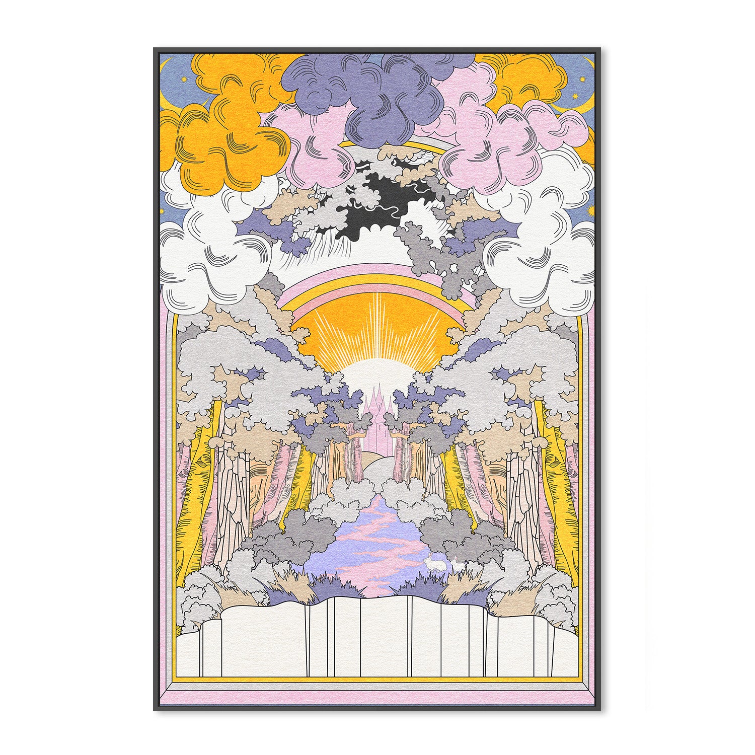 wall-art-print-canvas-poster-framed-Bunny Land-3