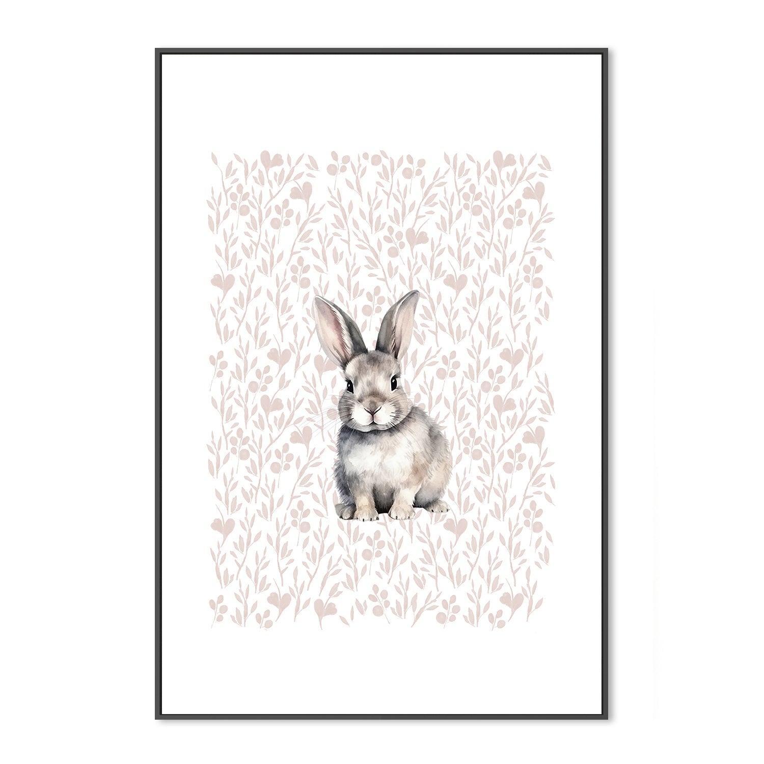 wall-art-print-canvas-poster-framed-Bunny Pattern , By At Viv Home Prints-3
