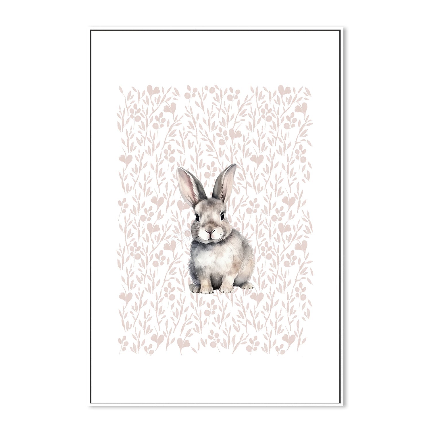 wall-art-print-canvas-poster-framed-Bunny Pattern , By At Viv Home Prints-5