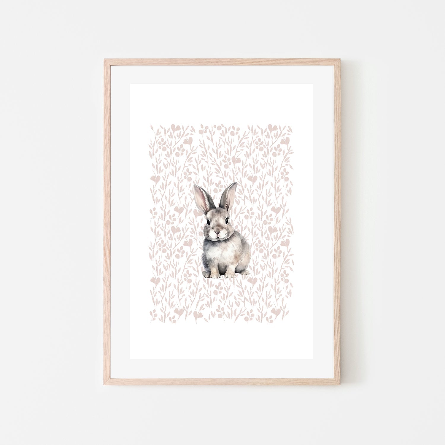 wall-art-print-canvas-poster-framed-Bunny Pattern , By At Viv Home Prints-6