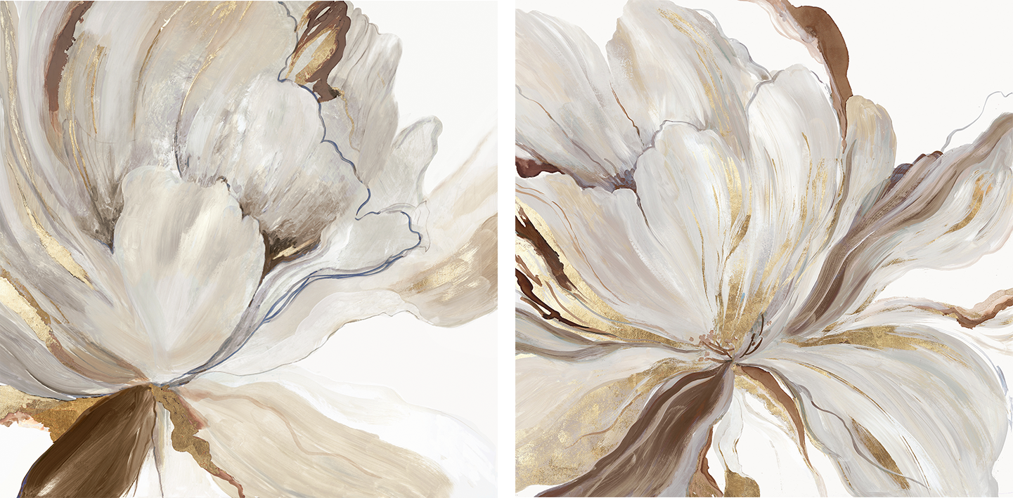 wall-art-print-canvas-poster-framed-Butterfly Flower, Style A & B, Set Of 2 , By Asia Jensen-1