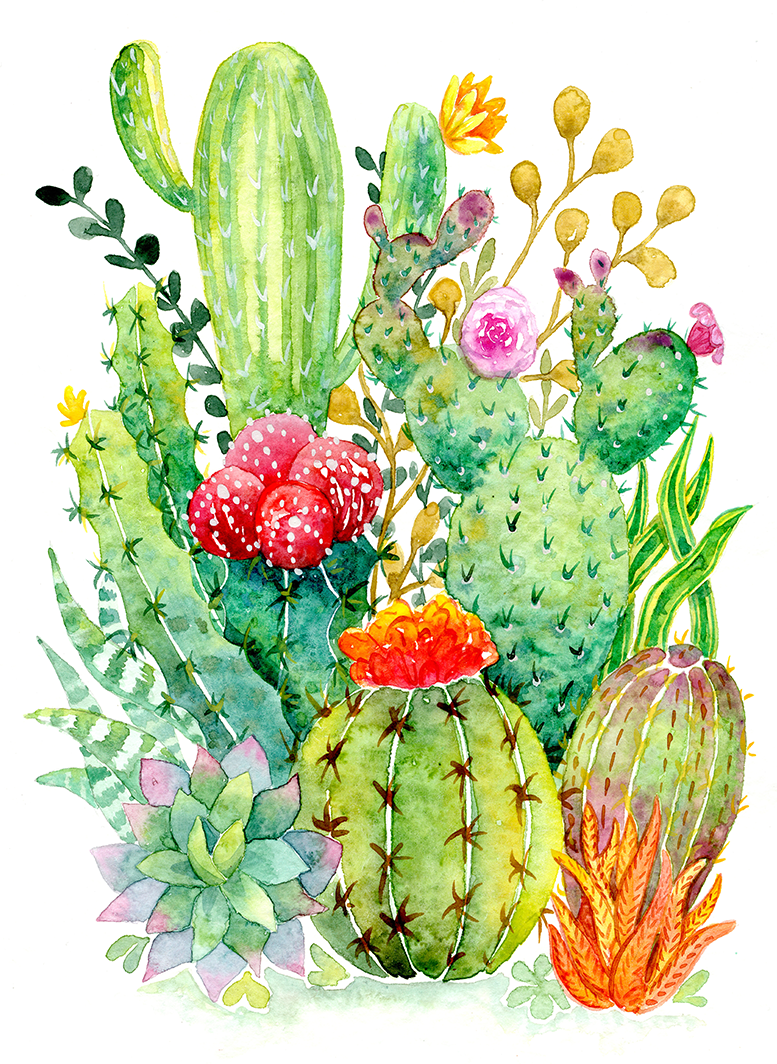 wall-art-print-canvas-poster-framed-Cactus , By Jessie Mitchelson-1