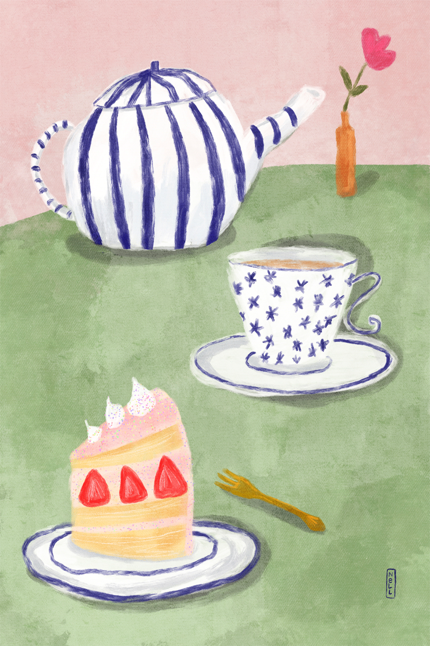 wall-art-print-canvas-poster-framed-Cake On A Monday , By Lia Nell-GIOIA-WALL-ART