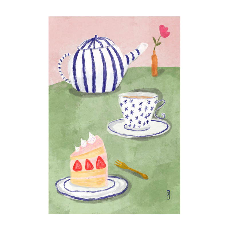 wall-art-print-canvas-poster-framed-Cake On A Monday , By Lia Nell-GIOIA-WALL-ART