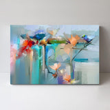 wall-art-print-canvas-poster-framed-Calm Blue Floral-by-Gioia Wall Art-Gioia Wall Art