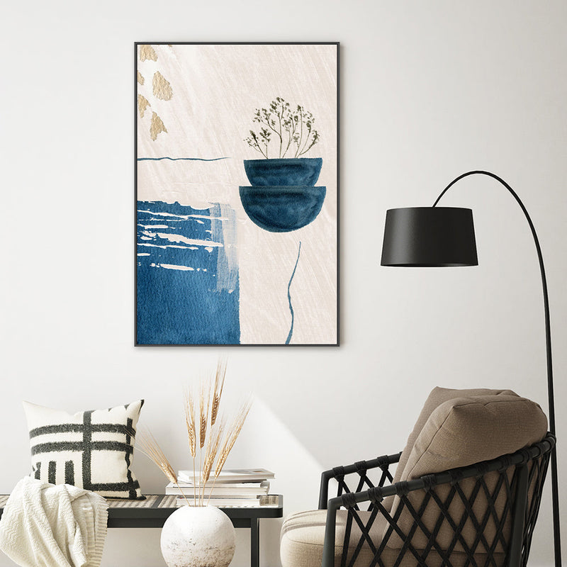 wall-art-print-canvas-poster-framed-Calm Blues, Style C , By Sally Ann Moss-GIOIA-WALL-ART