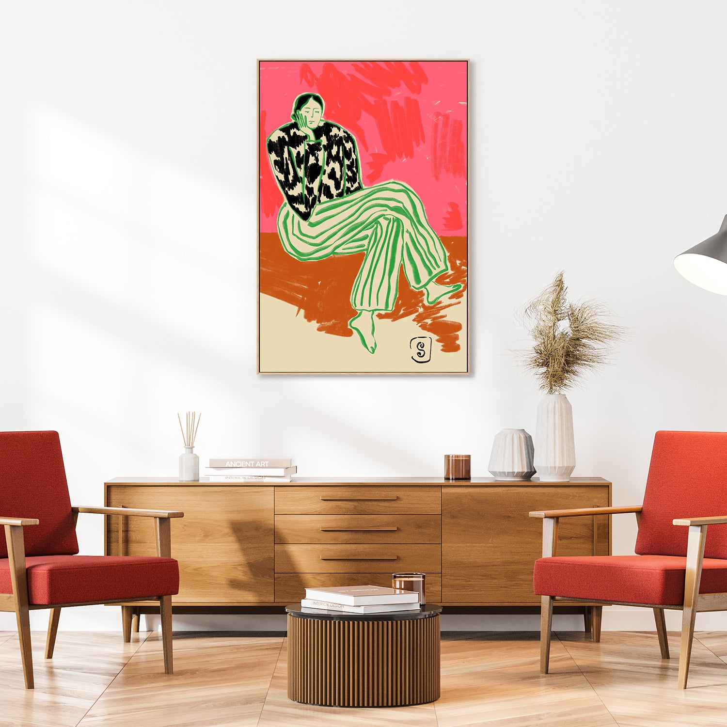 wall-art-print-canvas-poster-framed-Calm Woman Portrait , By Sandra Poliakov-7