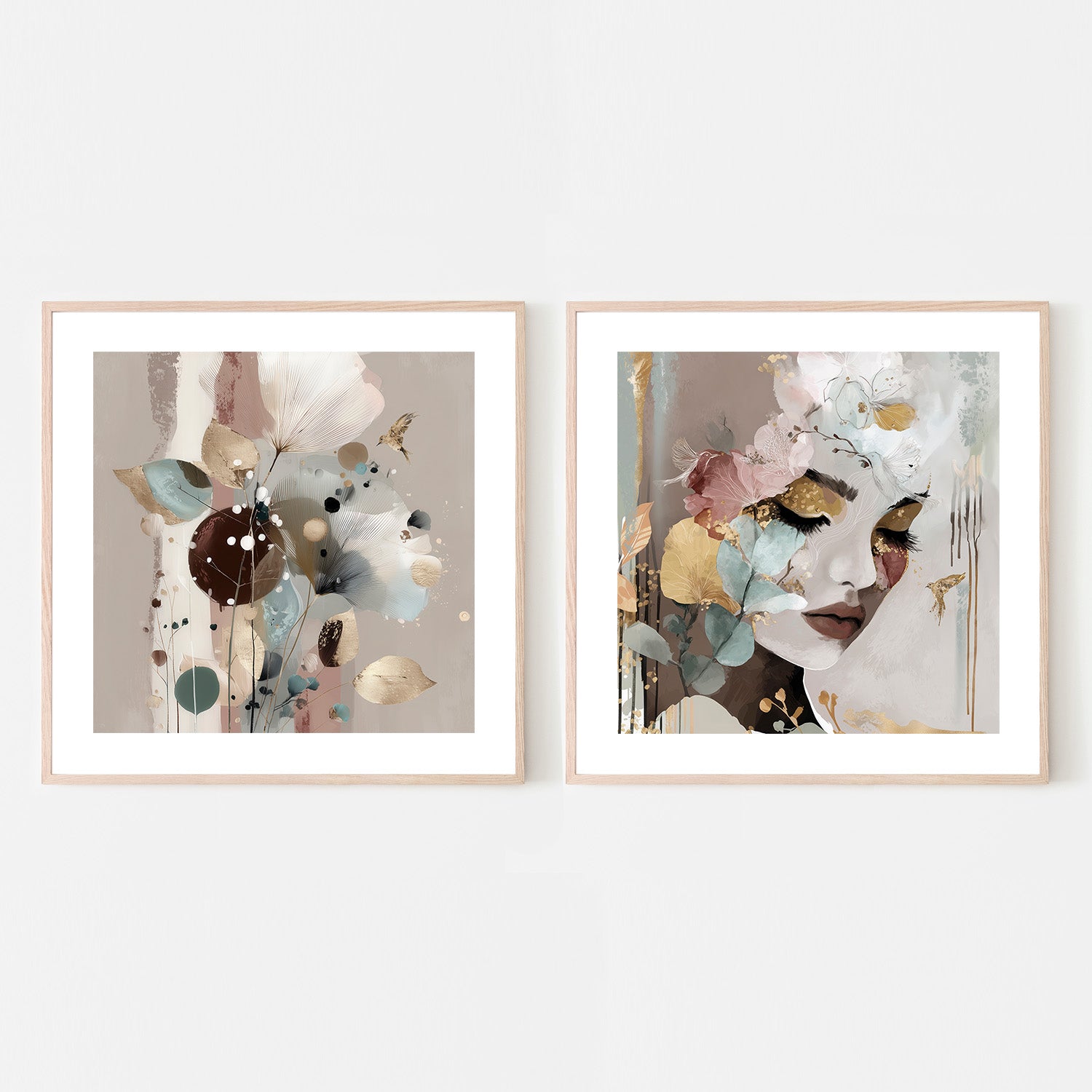 wall-art-print-canvas-poster-framed-Camilla, Left And Right, Set Of 2-6