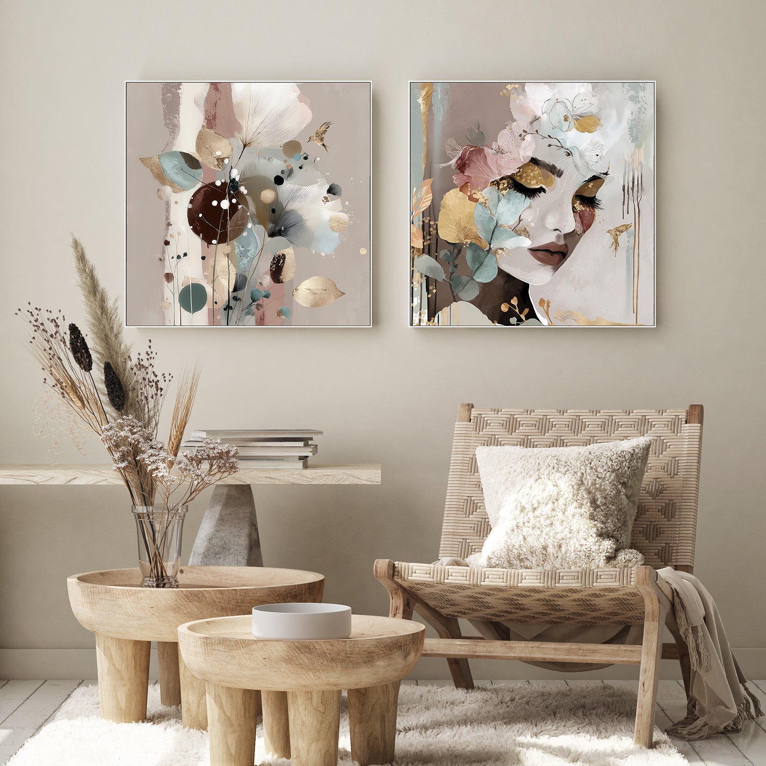 wall-art-print-canvas-poster-framed-Camilla, Left And Right, Set Of 2-7