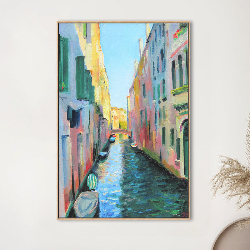 wall-art-print-canvas-poster-framed-Canal In Venice-by-Ieva Baklane-Gioia Wall Art