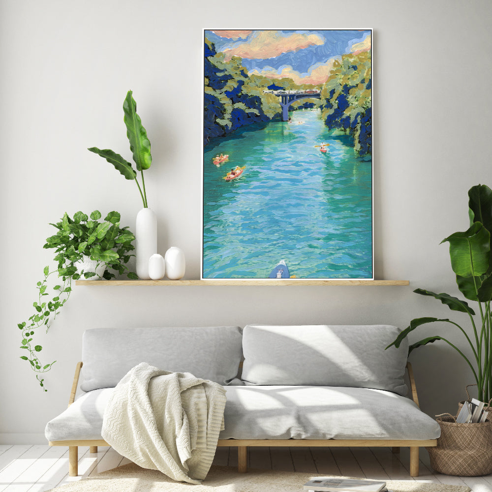 wall-art-print-canvas-poster-framed-Canoeing , By Eleanor Baker-2