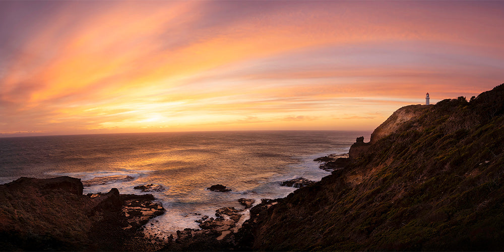 wall-art-print-canvas-poster-framed-cape schanck lighthouse sunset-1