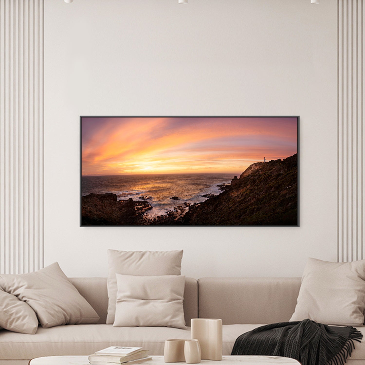 wall-art-print-canvas-poster-framed-cape schanck lighthouse sunset-2