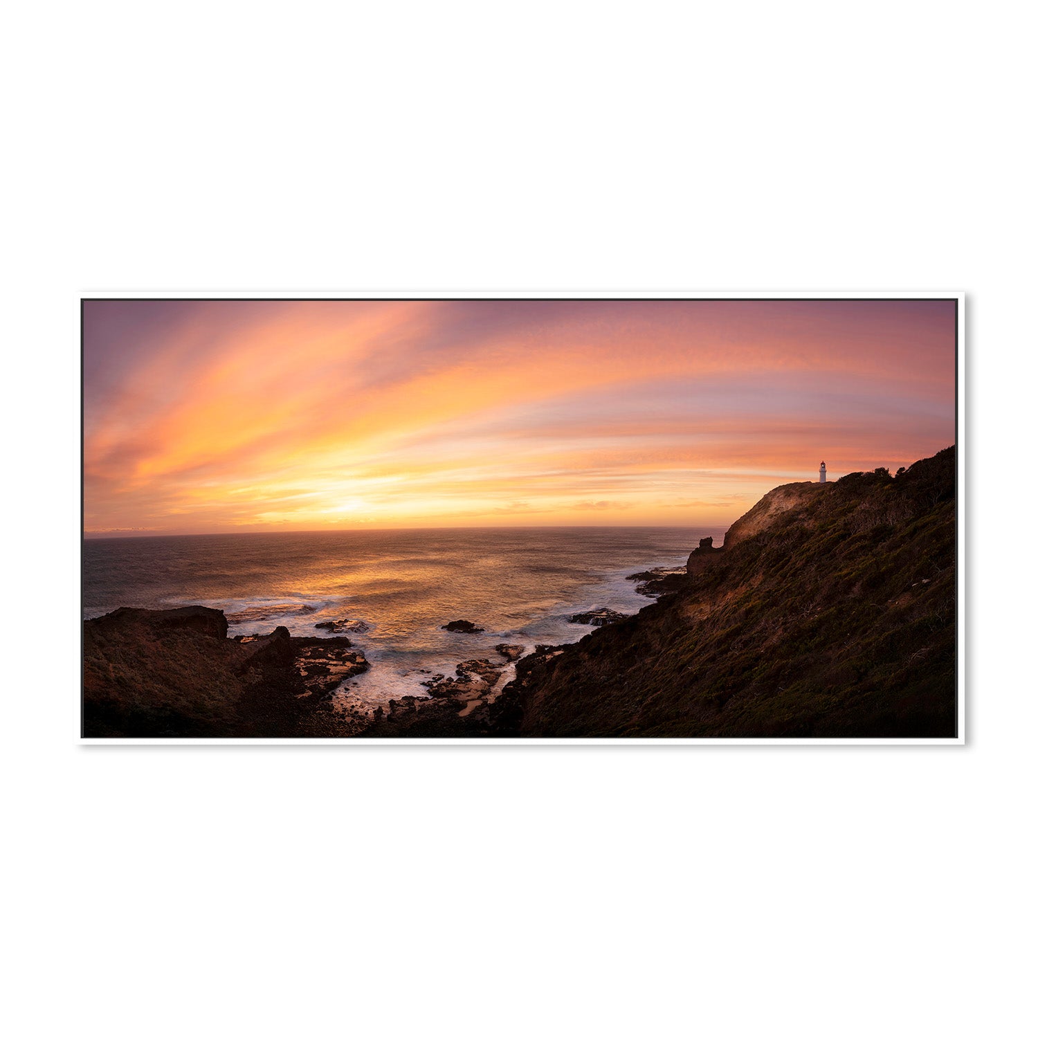 wall-art-print-canvas-poster-framed-cape schanck lighthouse sunset-5