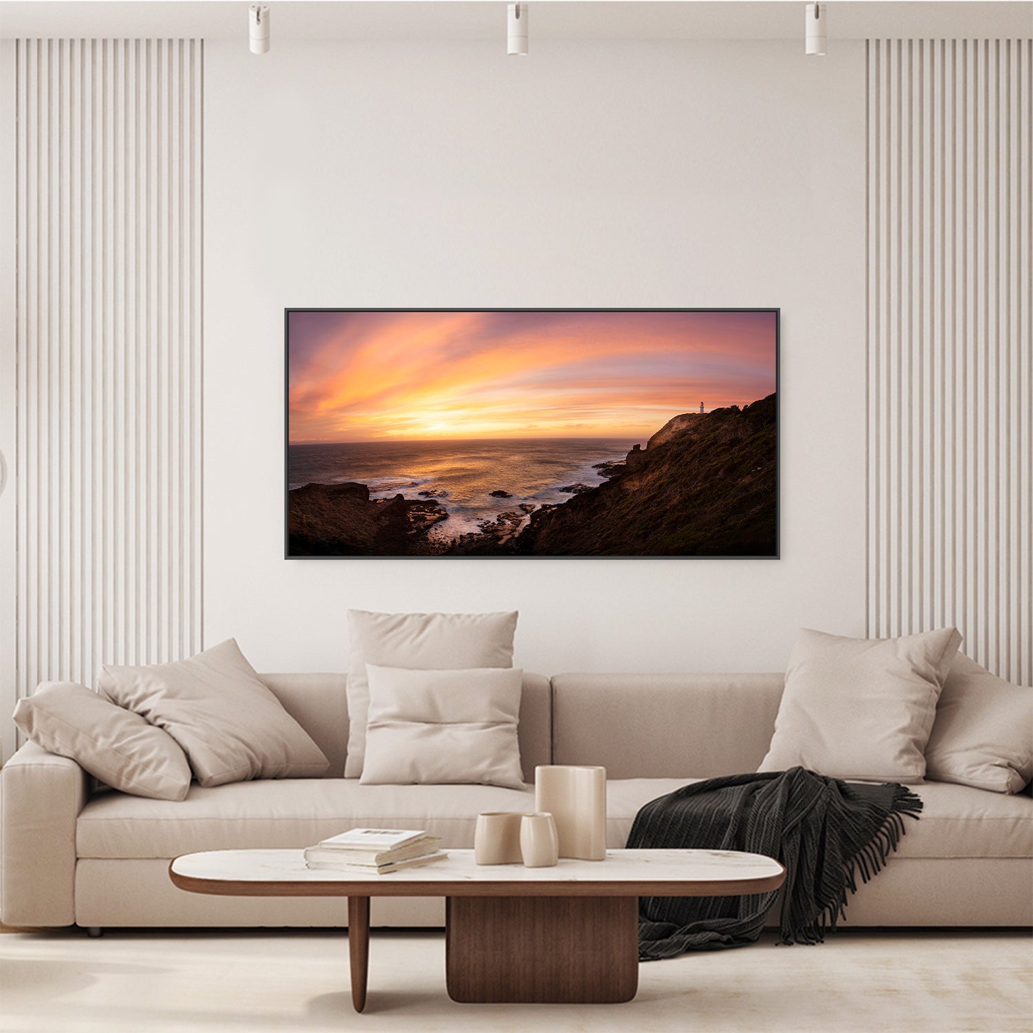 wall-art-print-canvas-poster-framed-cape schanck lighthouse sunset-7