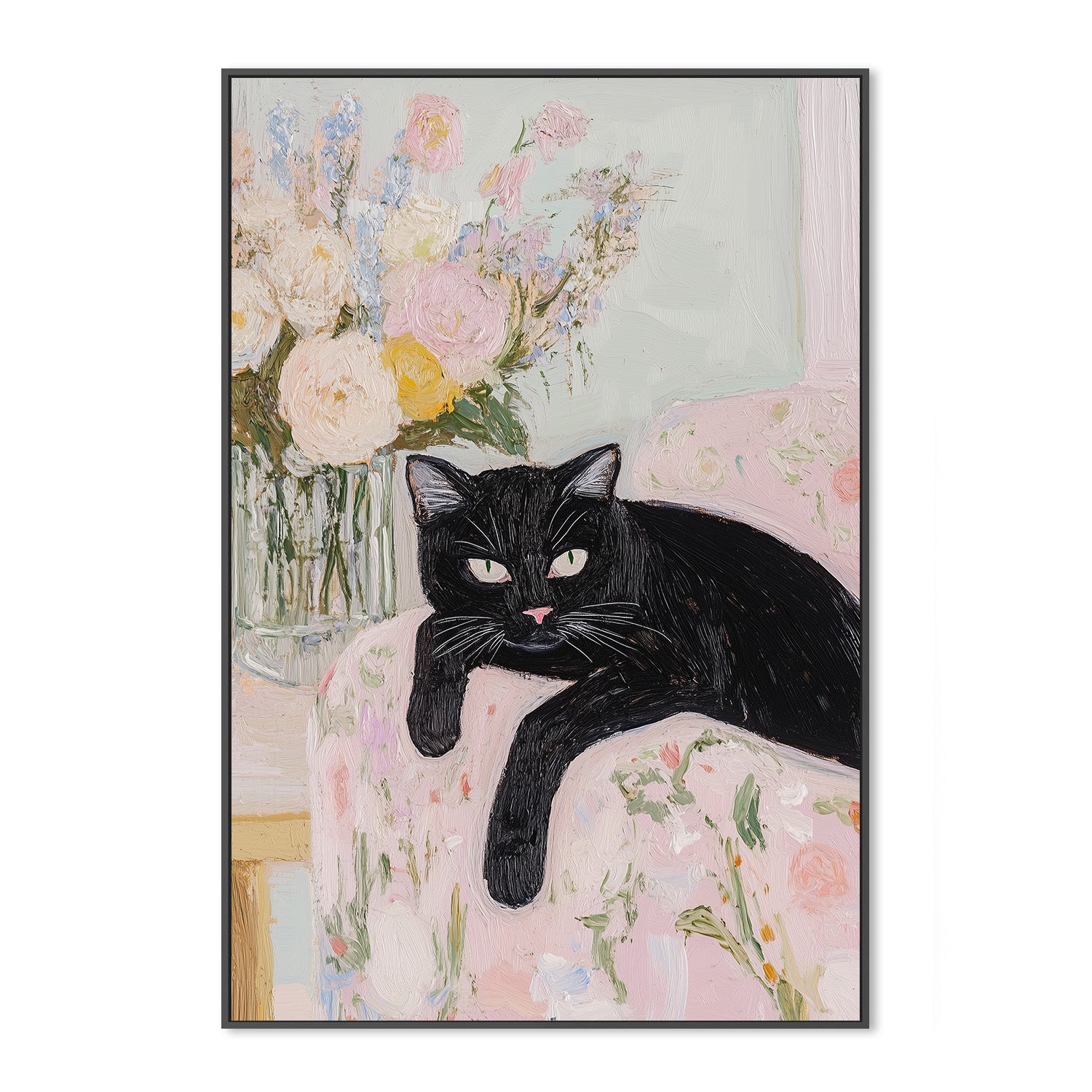 wall-art-print-canvas-poster-framed-Cat On the Couch-3