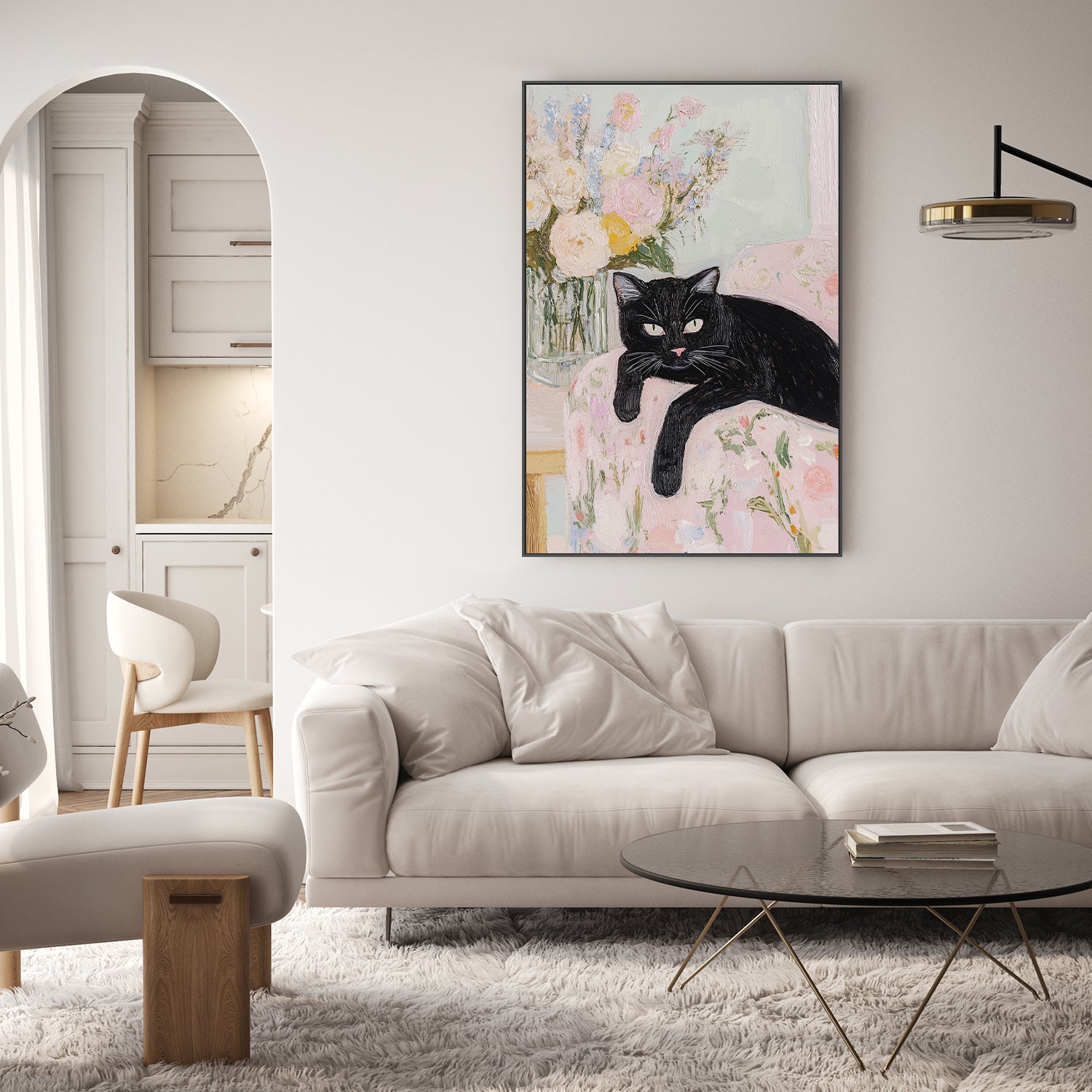 wall-art-print-canvas-poster-framed-Cat On the Couch-7