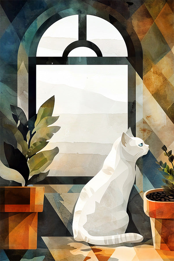 wall-art-print-canvas-poster-framed-Cat&#039;s life 6-1