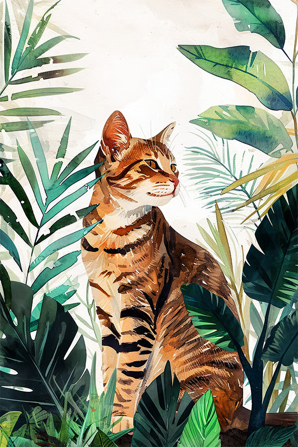 wall-art-print-canvas-poster-framed-Cat&#039;s life 8-1