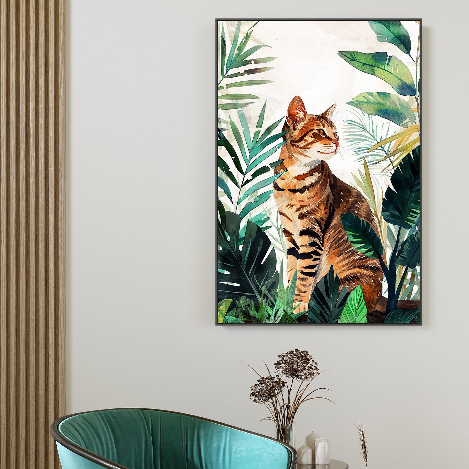 wall-art-print-canvas-poster-framed-Cat&#039;s life 8-2