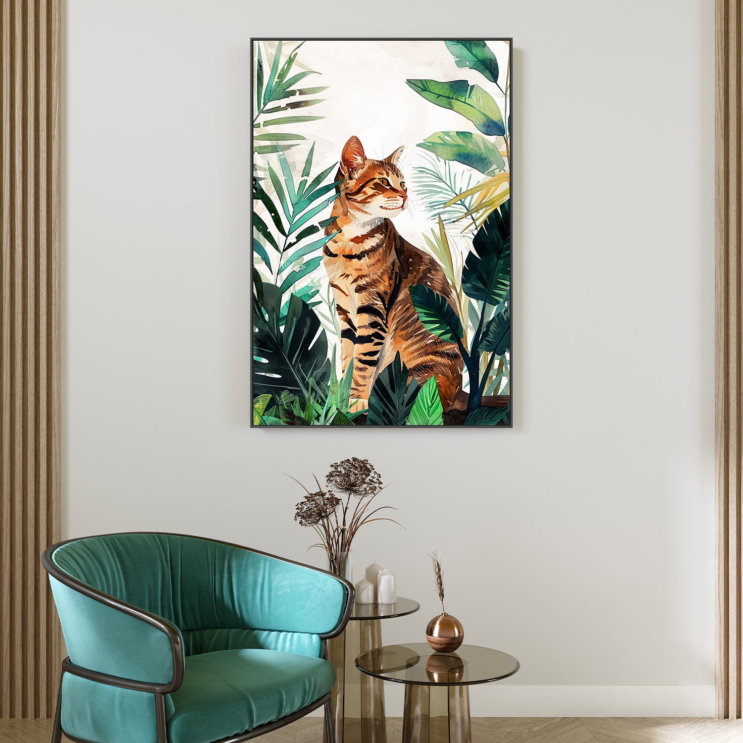 wall-art-print-canvas-poster-framed-Cat&#039;s life 8-7