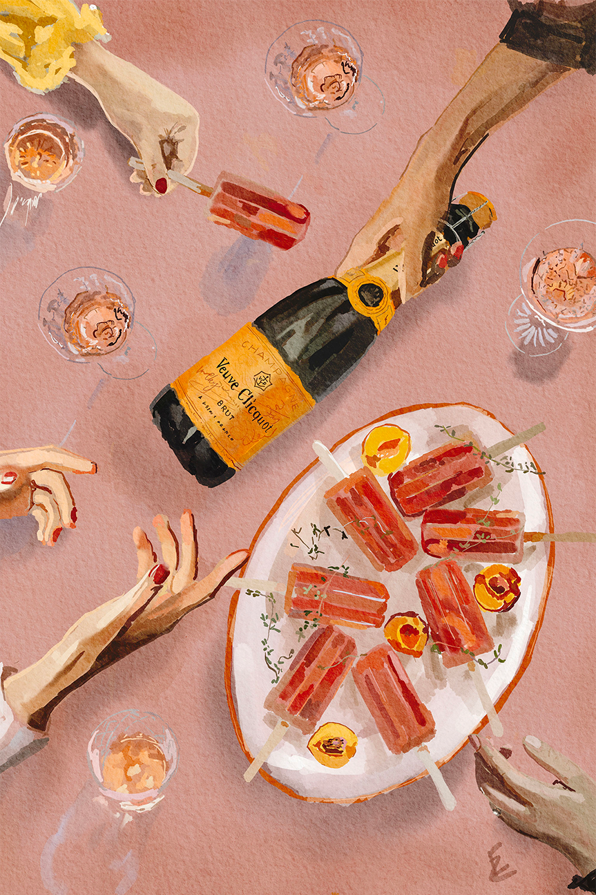 wall-art-print-canvas-poster-framed-Champagne And Icecreams , By Ekaterina Zagorska-1